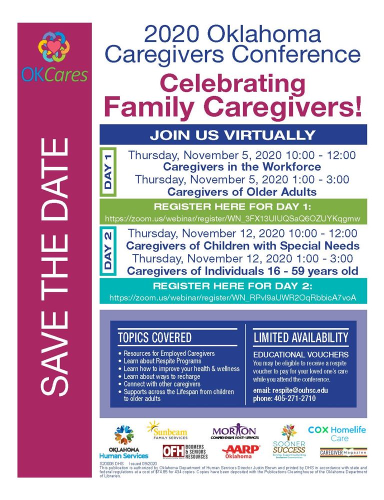 Virtual Caregiver Conference across the Lifespan scheduled for Nov. 5th
